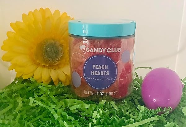 CANDY CLUB PEACH HEARTS – SOUR, GUMMY, PEACH