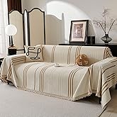 Akpgq Boho Non Slip Covers Sofa Covers for 3 Cushion Chenille Dog Pet Couch Protector Washable Anti-Slip Sectional Couch Cover Tassels L Shaped Sofa Cover