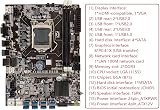 Nicfaky B75 ETH Mining Motherboard 8xPCIe USB Adapter G1620 CPU 6pin 8pin Cable view 8