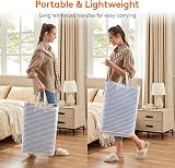 Lifewit 80L Collapsible Laundry Basket Hamper with Extended Handles Blue view 4