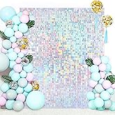 Shimmer Wall Backdrop Sequin Panels 24 Packs-Sparkly Backdrop for Bridal Shower Birthday Backgrounds Advertising Rainbow Silver Ceremony Wedding Parties Panel