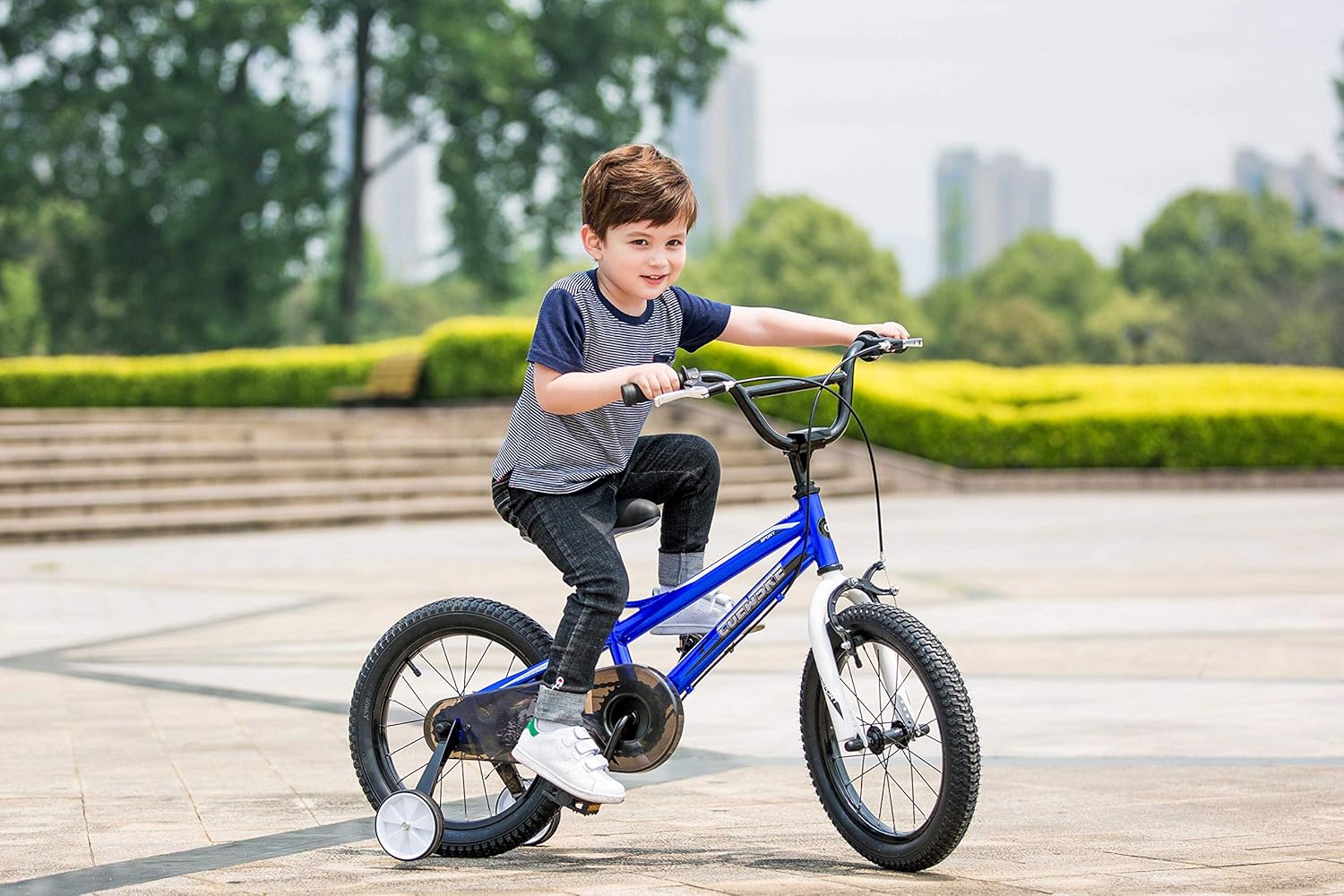 在庫一掃 Coewske Bmxサイクリング子供用自転車 女の子と男の子用 12 16インチ トレーニングホイール付き 14 Inch ブルー B07drgrshh 安い Raviatowen Conseil Fr