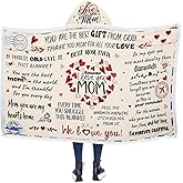 HunnmingRe Christmas Wearable Blanket Hoodie Gifts for Mom Oversized Flannel Sherpa Fleece Hooded Blanket Mama Bear Cozy Warm Gifts for Christmas Mothers Day Birthday