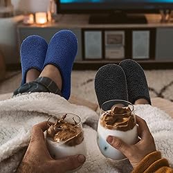 QFH Slippers for Men Women House Slippers Slip On