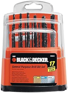 BLACK+DECKER 15097 Workbench Drill Bit Set, 17-Piece