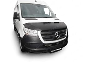 AUTO-BRA AB3-00489 CAR HOOD BRA Compatible with MB Mercedes-Benz Freightliner Sprinter since 2018 Front End Nose Mask Bonnet Bra STONEGUARD PROTECTOR TUNING