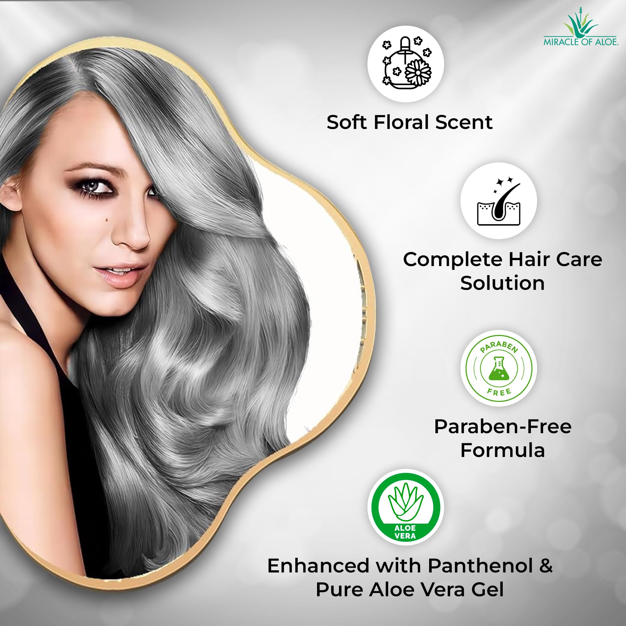 Softly Silver Shampoo Improved Conditioning formula for Gray Hair, 2 in 1 Purple Restorative Hair Wash for Mature Hair, Adds Luster, Bounce & Body, with Panthenol and 20% Pure UltraAloe