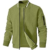 SAVKOOV Mens Lightweight Jacket Casual Bomber Jacket Varsity Coat