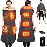FERNIDA Heated Blanket Battery Operated, Cordless Heated Blanket with Rechargeable Battery Pack, 59" x 47" Wearable Portable Electric Heating Blanket for Camping Home Car
