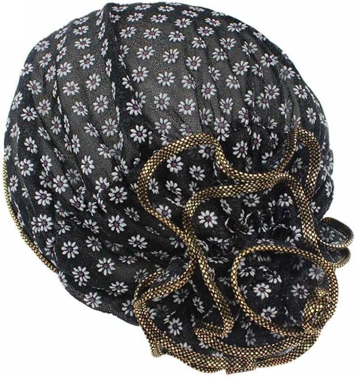 Kingko® Women's Muslim Small Daisy Printing Stretch Turban Hat Chemo Beanie Cap Hair Loss Head Wrap Hijib