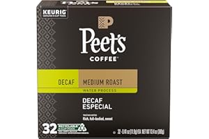 Peet's Coffee, Dark Roast Decaf Single Serve Coffee Pods - Decaf House Blend 32 Count (1 Box of 32 Pods)