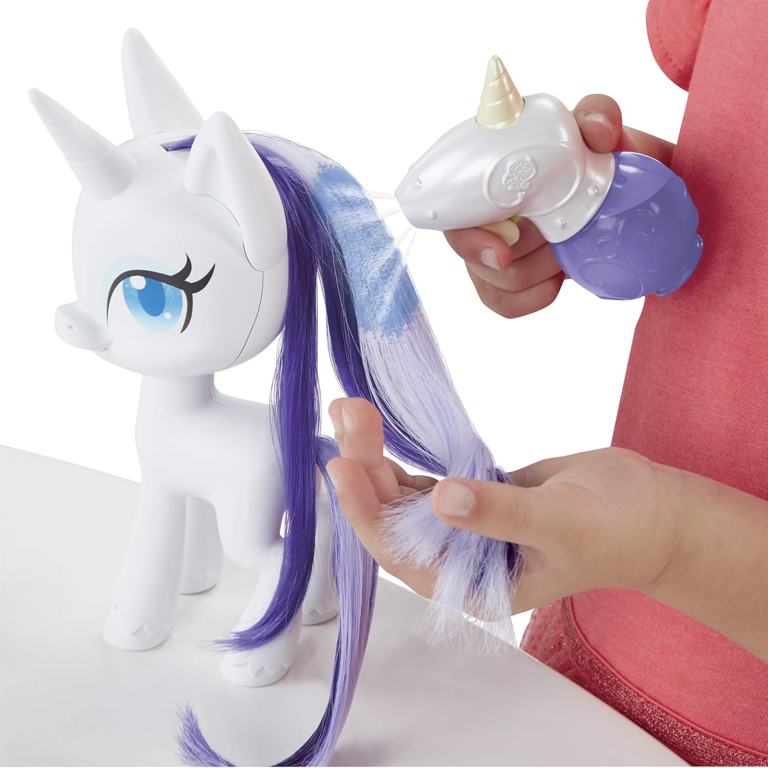 My Little Pony Magical Mane Rarity Toy, 16.5-cm Hair-Styling Pony Figure with Hair that Grows and Changes Colour - Image 4