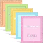 Minesaxel 8x10 Colorful Picture Frame Set of 5, Wall Gallery 8 x 10 Glitter Photo Frames, Sparkle Cute Fun Artwork Frame for Wall or Tabletop