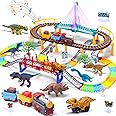 Toddler Train Set Toy, Electric Train Track & Dinosaur Track Toy for 3 4 5 Years Old Kids, Boys and Girls