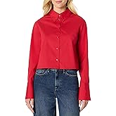 Amazon Essentials (Demi's Pick Women's Oversized-Fit Cotton Stretch Poplin Button-Down Dress Shirt