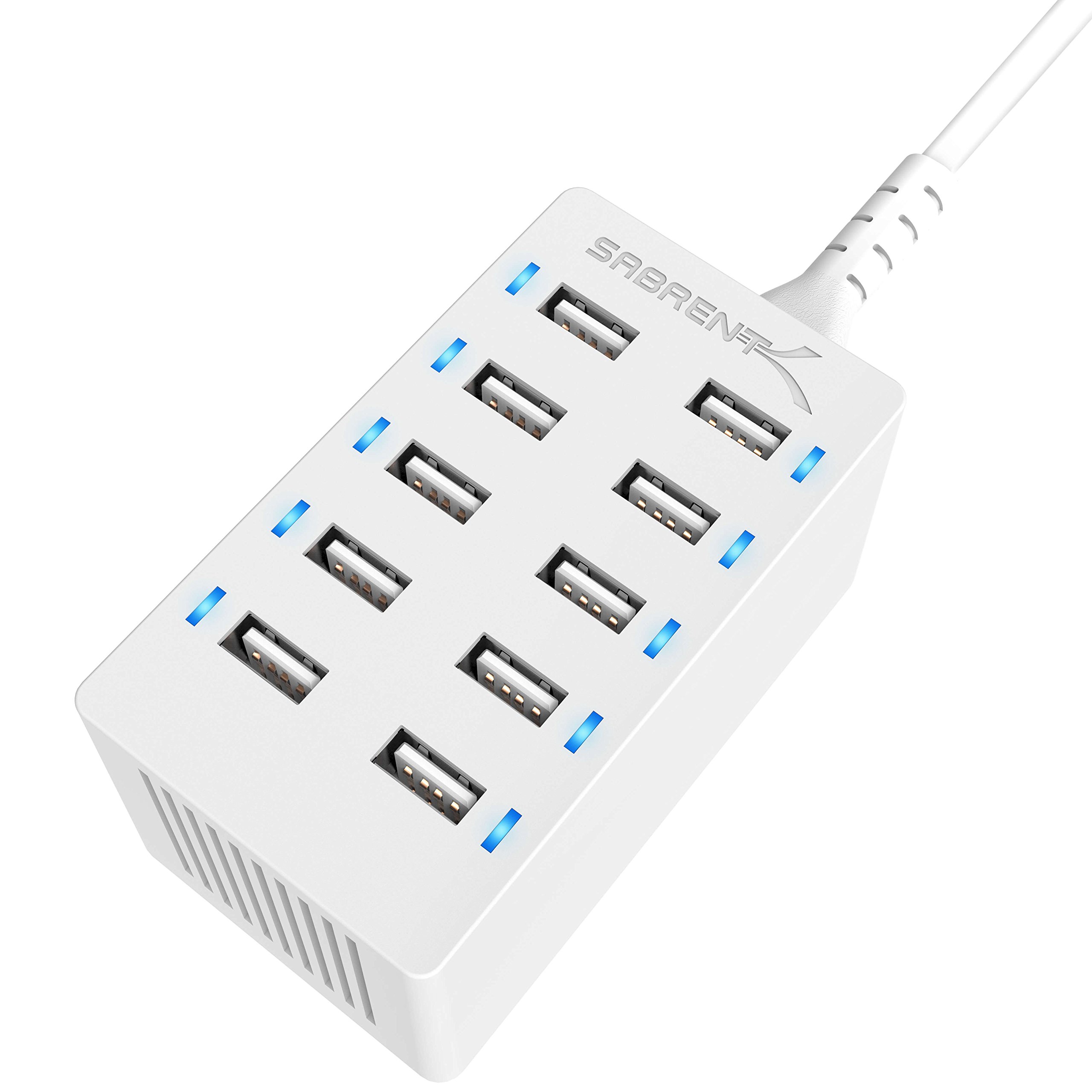 Sabrent 60 Watt (12 Amp) 10-Port Family-Sized Desktop Usb Rapid Charger. Smar.. 25