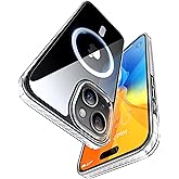 TORRAS Magnetic Shockproof for iPhone 15 Case Clear,[Military Grade Drop Tested][Compatible with MagSafe][Non-Yellowing] Cushion Anti-Scratch Back Slim Protective Cover for iPhone 15 Case, Clear