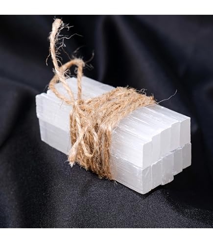 Bulk Raw Selenite Stick Wands – 10 Pieces, Natural Crystal Wands (50-60mm)