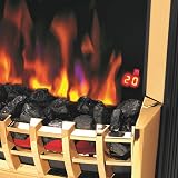 Dimplex Cheriton Deluxe Optiflame Freestanding Electric Fire 2kW Brass Black view 3