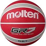 Molten GR Premium Rubber Basketball Size 7 Red Silver Indoor Outdoor
