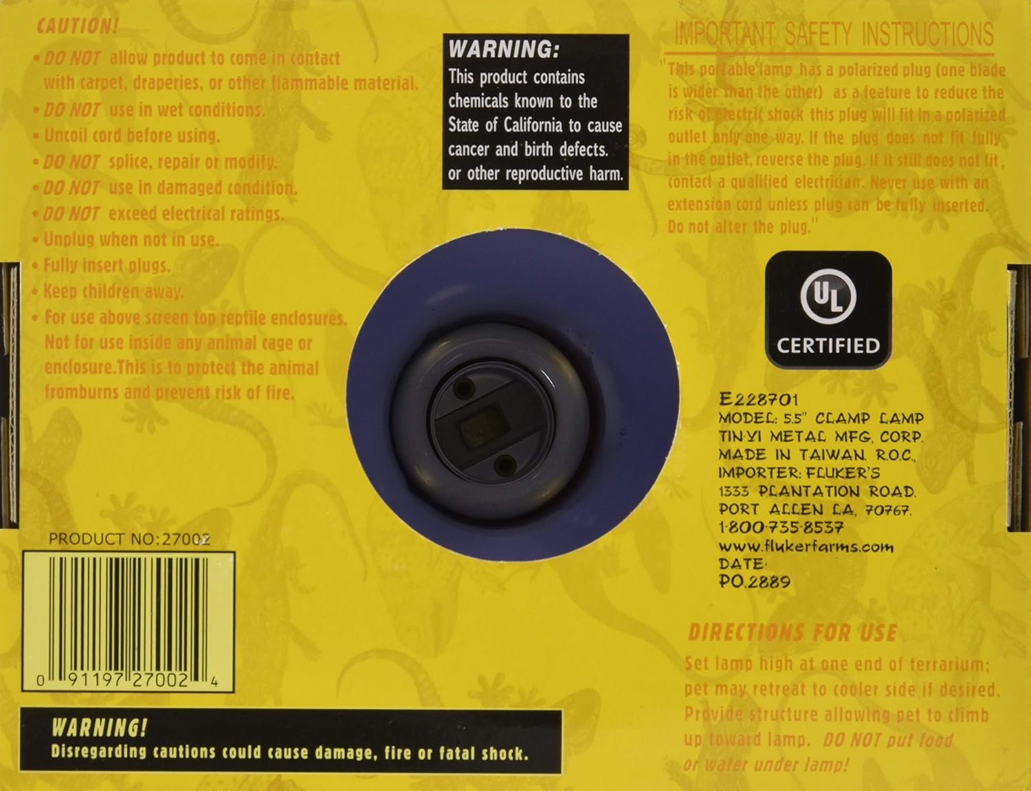 fluker's deluxe clamp lamp 5.5