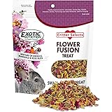 Flower Fusion Treat (0.85 oz.) - Healthy Natural Dried Flower Herbivore Treat - Chinchillas, Guinea Pigs, Rabbits, Prairie Do