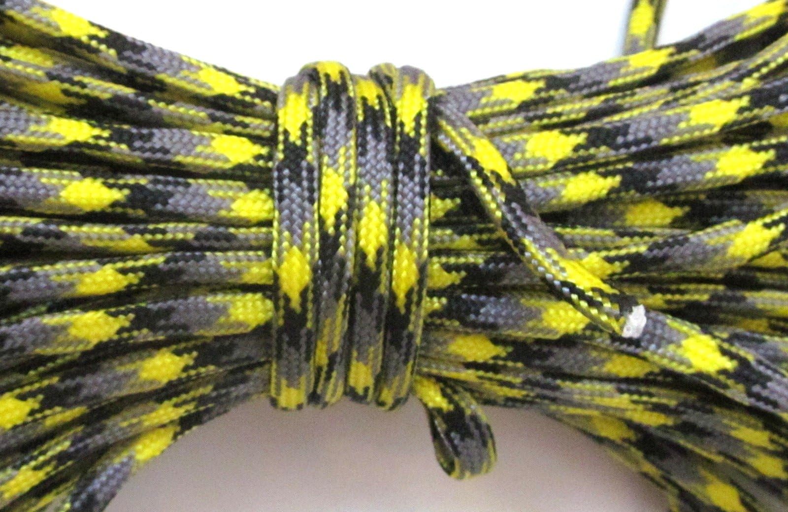 FamilyFirst Tradings 550 Paracord 7 Inner Strands Durable Rope- Choose 15ft, 50ft or 100ft- Camping Hiking Survival Bushcraft Bracelet