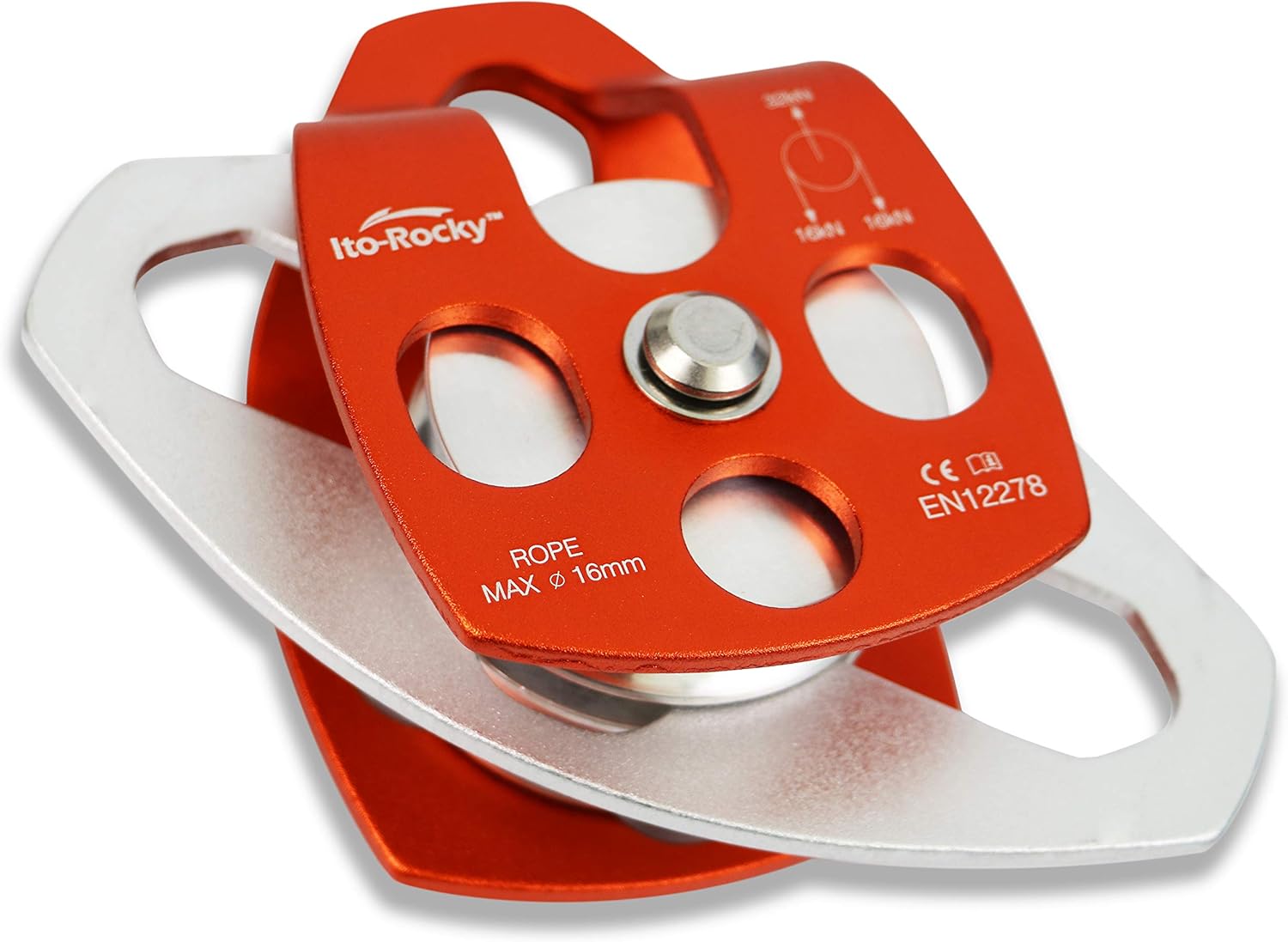 Ito Rocky Double Sheave Pulley 32 kN CE Certified Rescue Climbing Gear with Swing Plate for Progress Capture System Rigging Hauling Arborist Tree Climbing : Sports & Outdoors