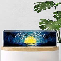 Custom Name Plate for Desk, Acrylic Office Decor