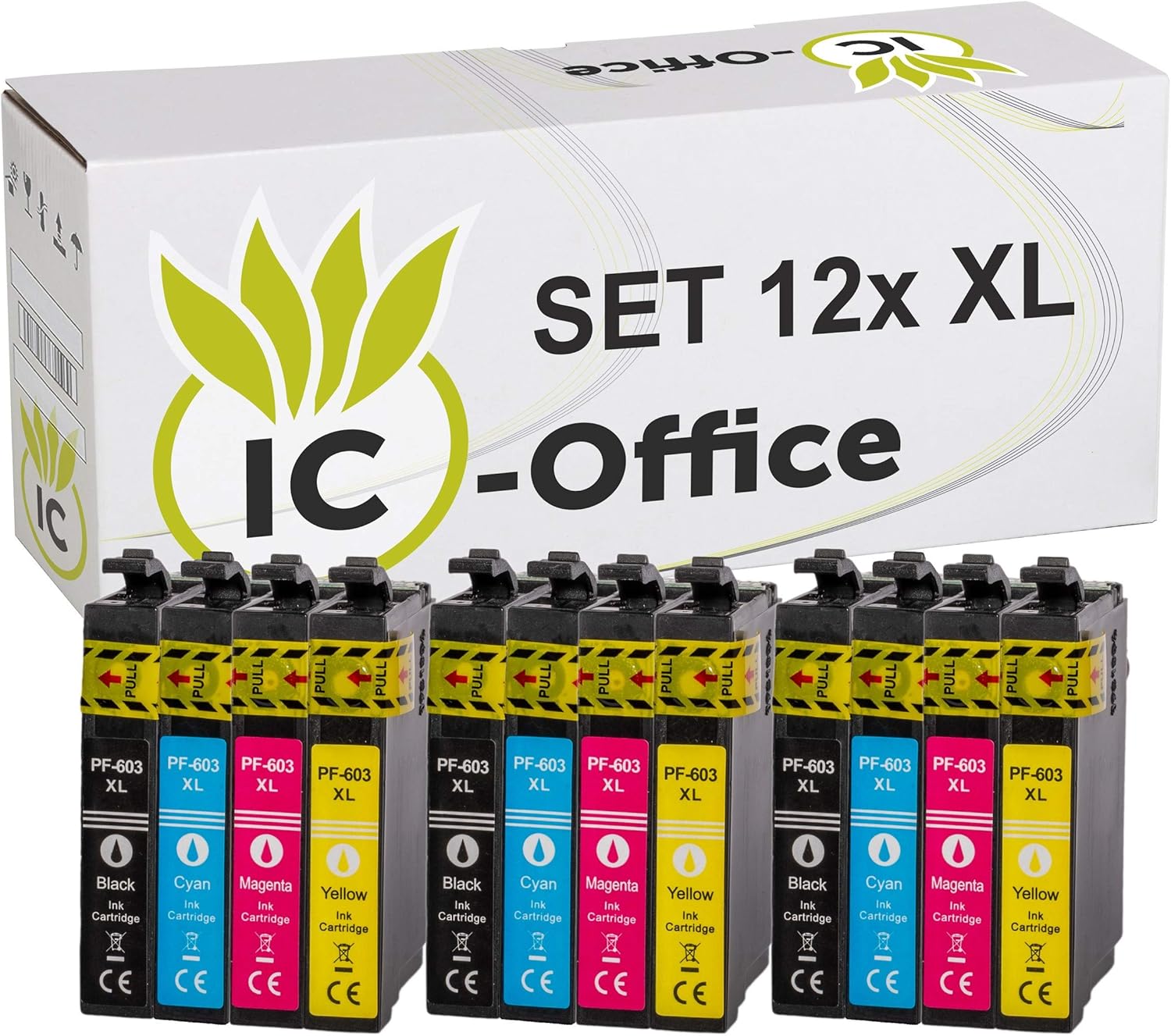 Cartouche Encre Office World IC-Office Cartouches d'encre XL avec puce compatible avec Epson T603