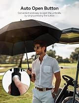 TECKNET Golf Umbrella Large 68 Inch Windproof Double Canopy Automatic Open Black view 6