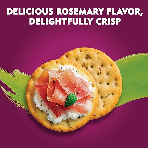 TOASTEDS CRACKERS, PARTY SNACKS, LUNCH SNACKS, ROSEMARY AND OLIVE OIL, 8OZ BOX (1 BOX)
