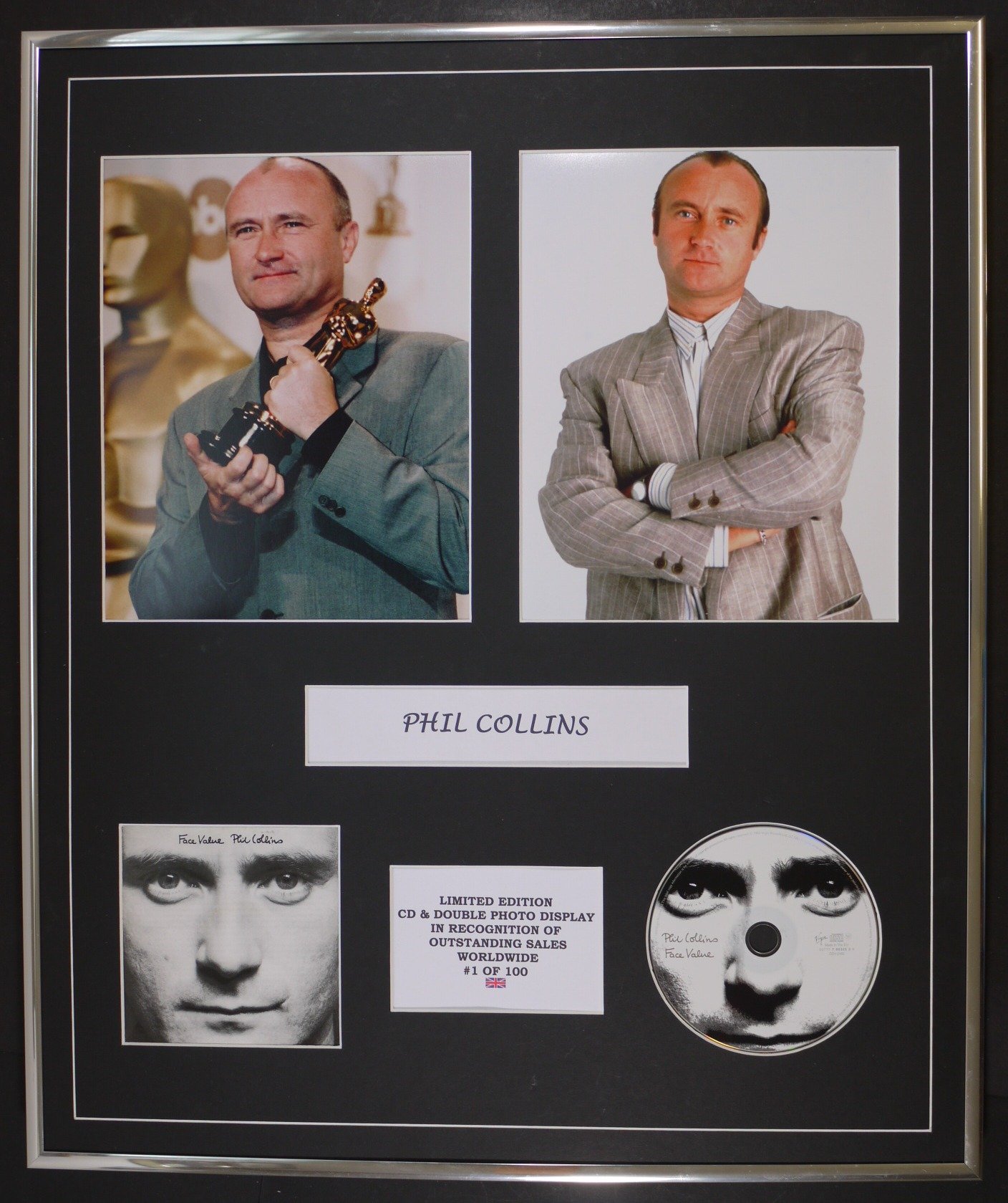PHIL COLLINS/CD & DOUBLE PHOTO DISPLAY/LTD. EDITION/COA/FACE VALUE