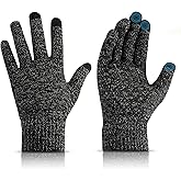 Scotamalone Winter Gloves for Men Women Winter Warm Touchs Screen Anti-Slip Gloves for Running Skiing Hiking