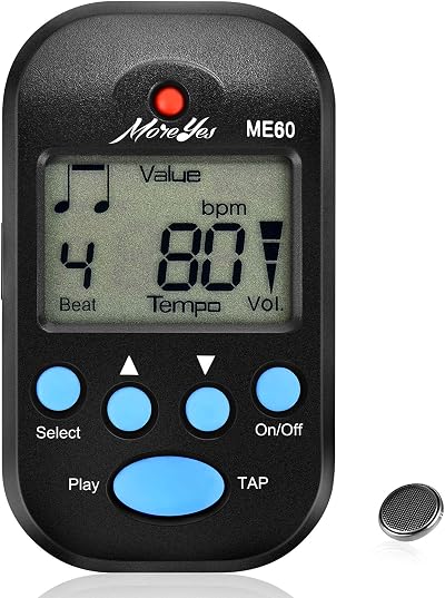 MOREYES Mini Metronome Digital with Loudspeaker for Piano Guitar Sax Violin