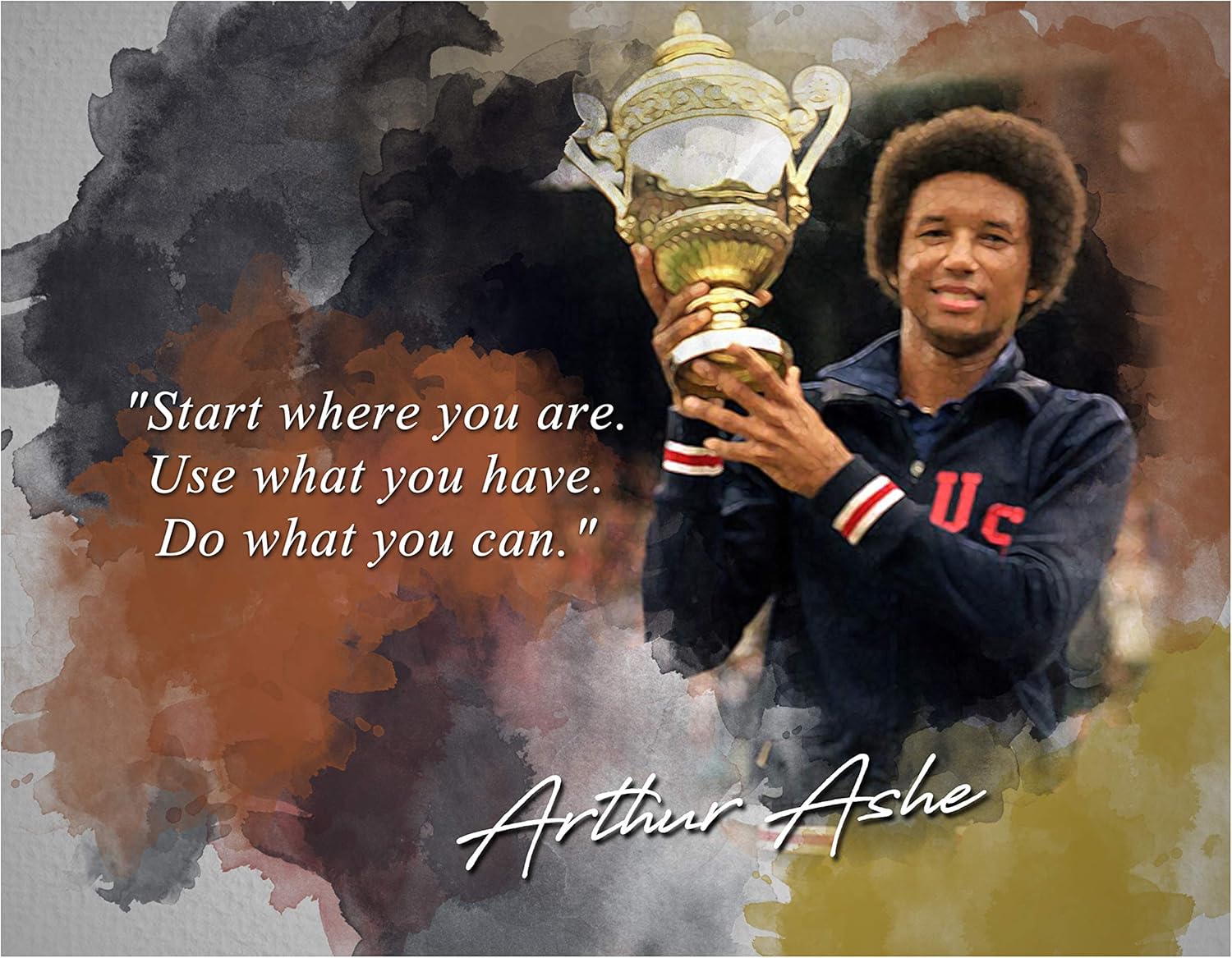 Amazon Com Ramini Brands Do What You Can Arthur Ashe Inspirational Quote 8 X 10 Unframed Print Wall Art For Bedrooms Offices Living Rooms Stunning Gift For Tennis Players Coaches