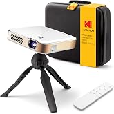 KODAK Luma 400 Smart Portable Projector, Mini Projector with Apps, White | Built-In Apps, Under 1 lb, 3 hr Playtime, WiFi &amp; Bluetooth, AirPlay &amp; Miracast, Auto-Focus, HDR10 Color, 4K Input