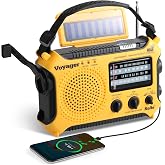 Kaito KA500 5-way Powered Solar Power,Dynamo Crank, Wind Up Emergency AM/FM/SW/NOAA Weather Alert Radio with Flashlight,Reading Lamp and Cellphone Charger, Yellow