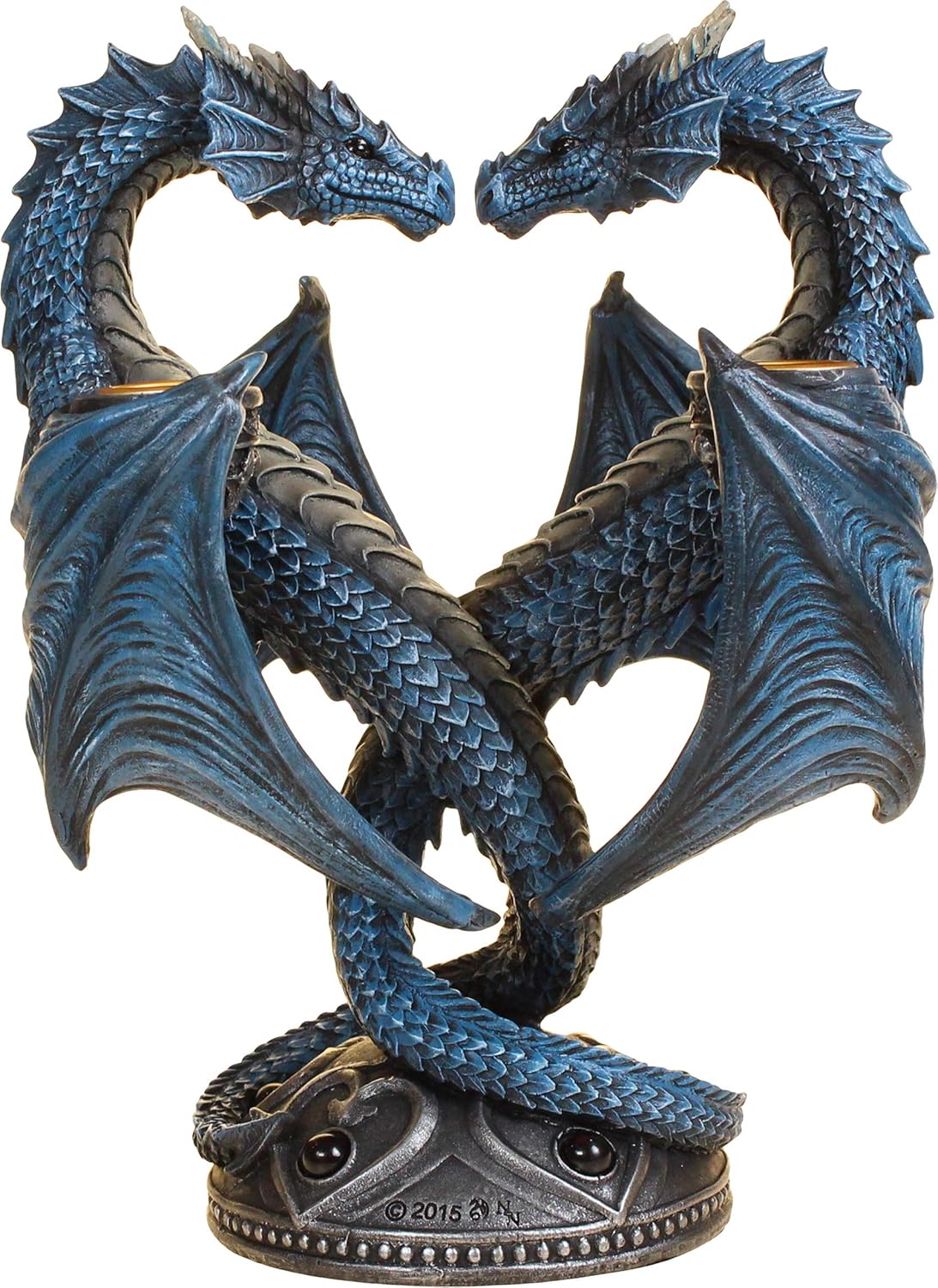 Nemesis Now Dragon Heart Anne Stokes Candle Holder 28cm Blue, 23cm - Image 4