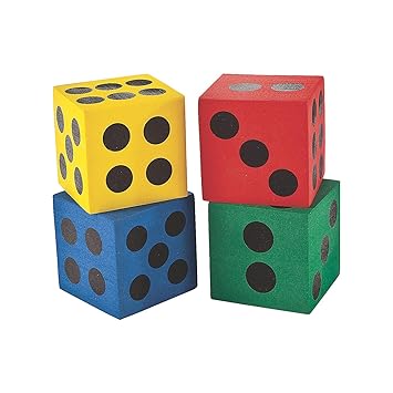Jumbo Foam Dice - 4 Piece Set