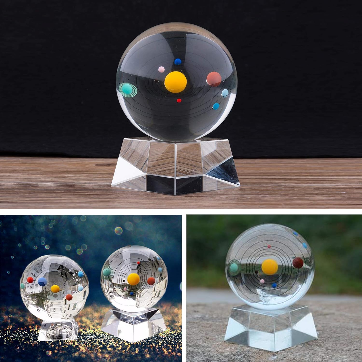 Sparsaa Crystal Solar System Crystal Ball With Crystal Stand