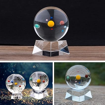 Sparsaa Crystal Solar System Crystal Ball With Crystal Stand