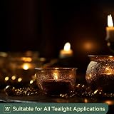 Zuvo Tea Lights Candles 4 Hour Burn Unscented White 50 Pack 3.8 x 1.3 cm view 5