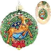 Reindeer Christmas Tree Ornaments,Blown Glass Christmas Ornaments, Wreath Collection Hanging Ornaments,Glass Home Decorations for Animal Lovers Holiday Party Daily Gifts