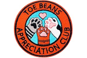 Obokata Embroidered Iron On Patches, Cute Cat Paws Applique Patch, Lovely Sew On Patch for Vest Jackets, Clothing, Hats, Backbags & Jeans.