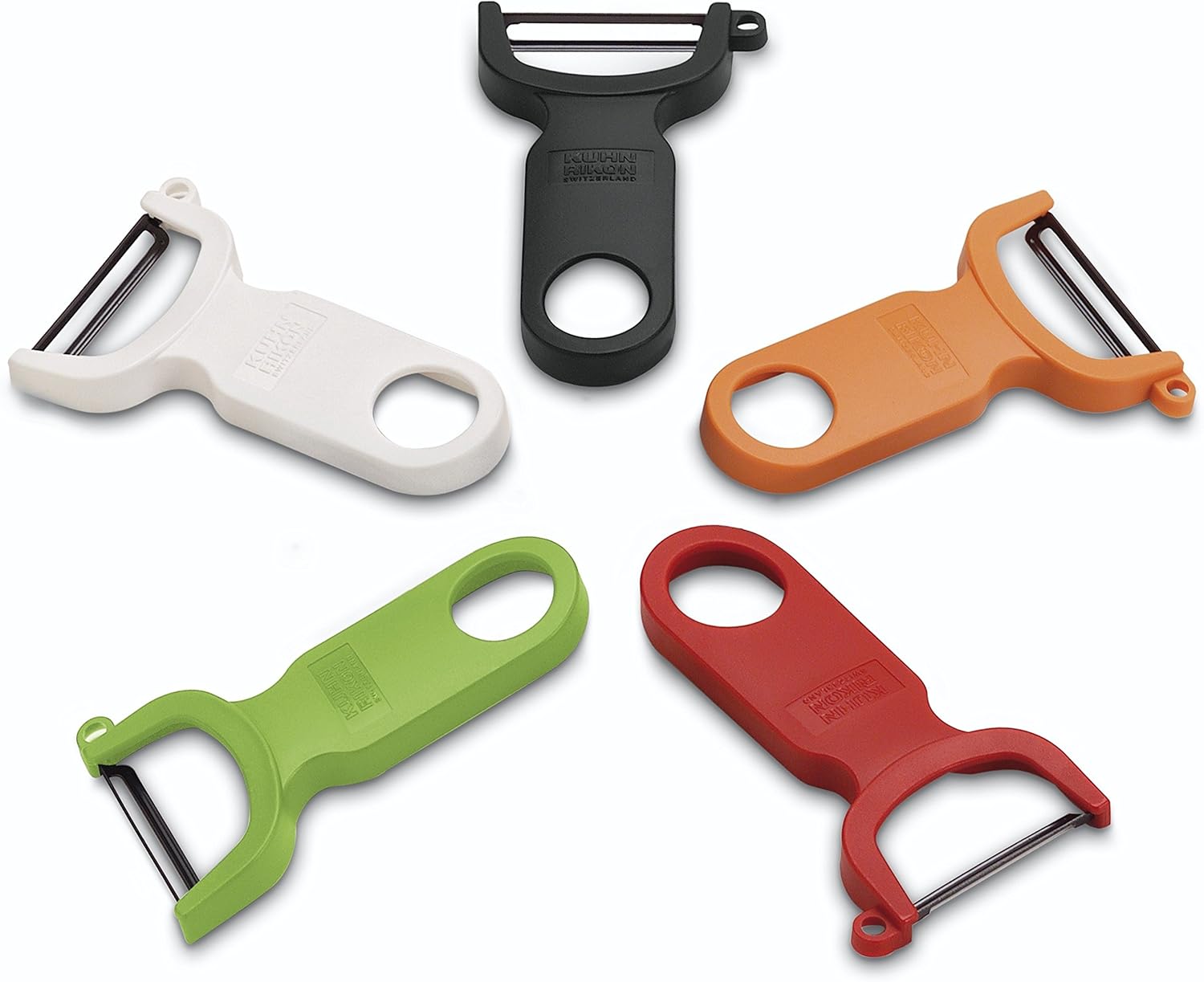 Kuhn Rikon Original Swiss Peeler 3-Pack Red/Green/Yellow: Vegetable Peeler: Kitchen & Dining