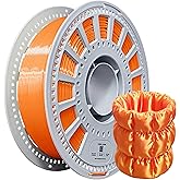Silk PLA Filament 1.75mm 1KG - 4X Metallic Shine, High Speed Silk Pla Filament, ±0.03mm Accuracy, 0.2mm Nozzle Safe, PLA Filament, for Bambu Lab/Ender 3, No Clog Guarantee (Red Orange)
