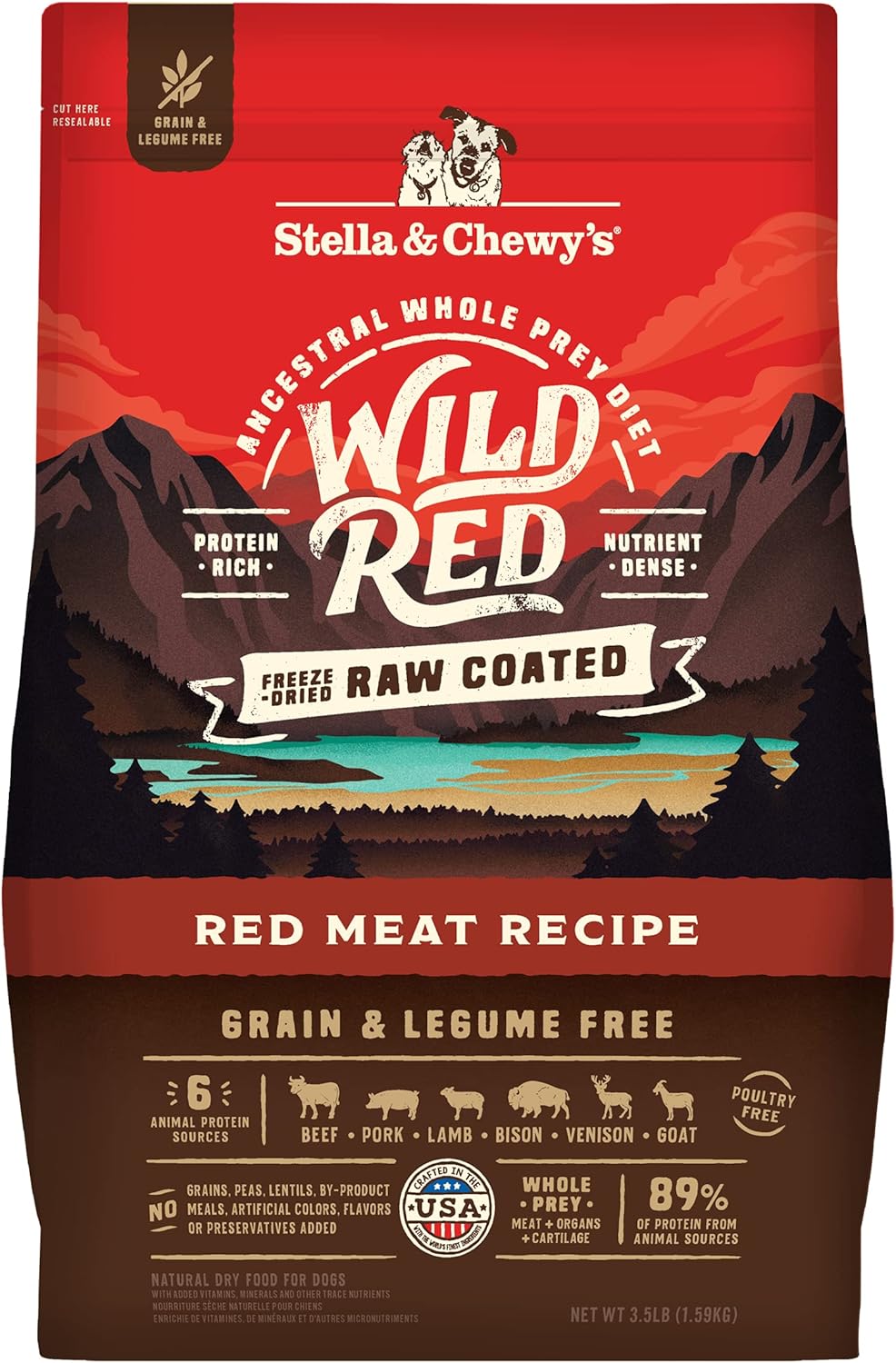 Stella & Chewy's Wild Red Raw Coated Kibble Dry Dog Food