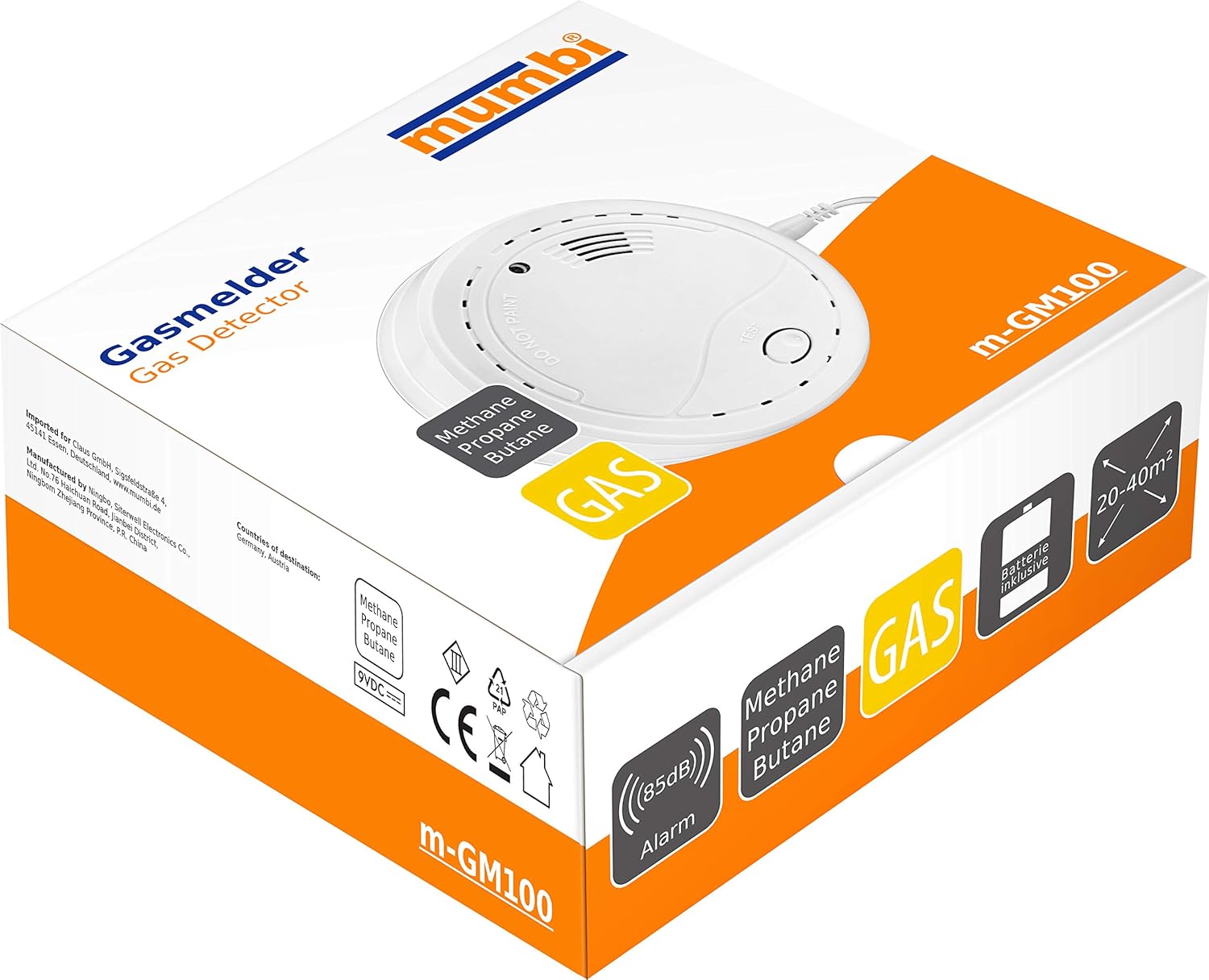 Mumbi GM100 - Detector de gas (propano, butano y gas natural ...