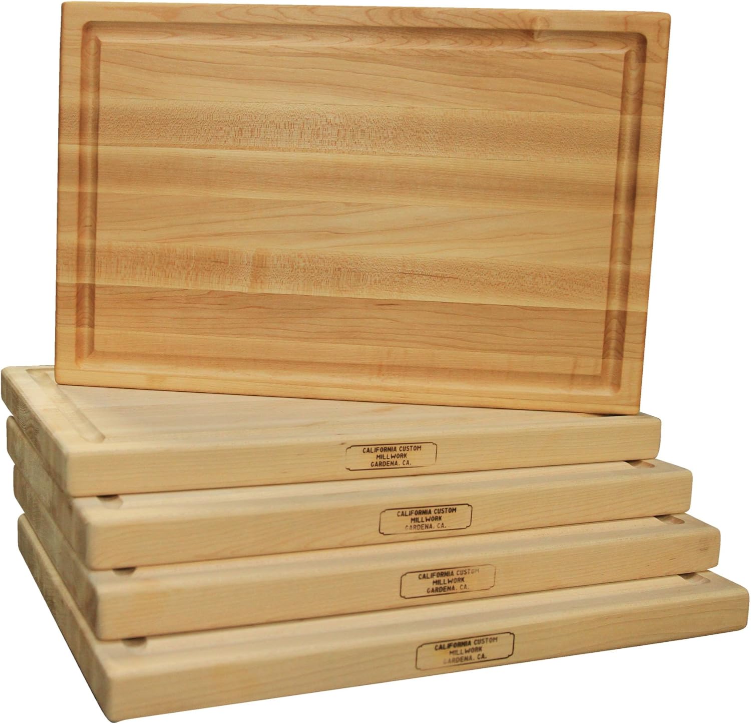 Large Wooden Cutting Board with Juice Groove Reversible